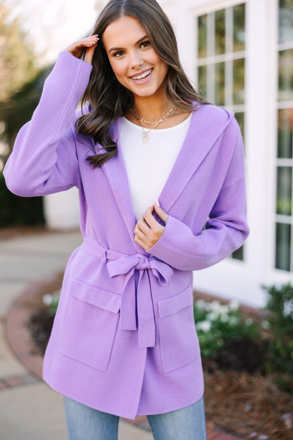 Set Out On Your Own Lavender Purple Cardigan