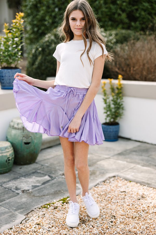 Girls: Look Your Way Lavender Purple Ruffled Skort