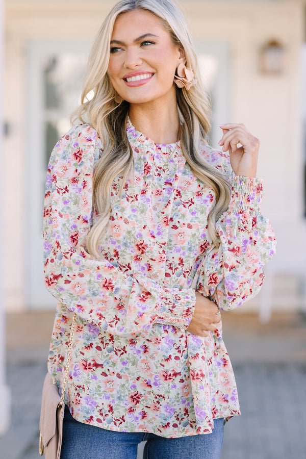 Can't Change Sage Green Floral Blouse