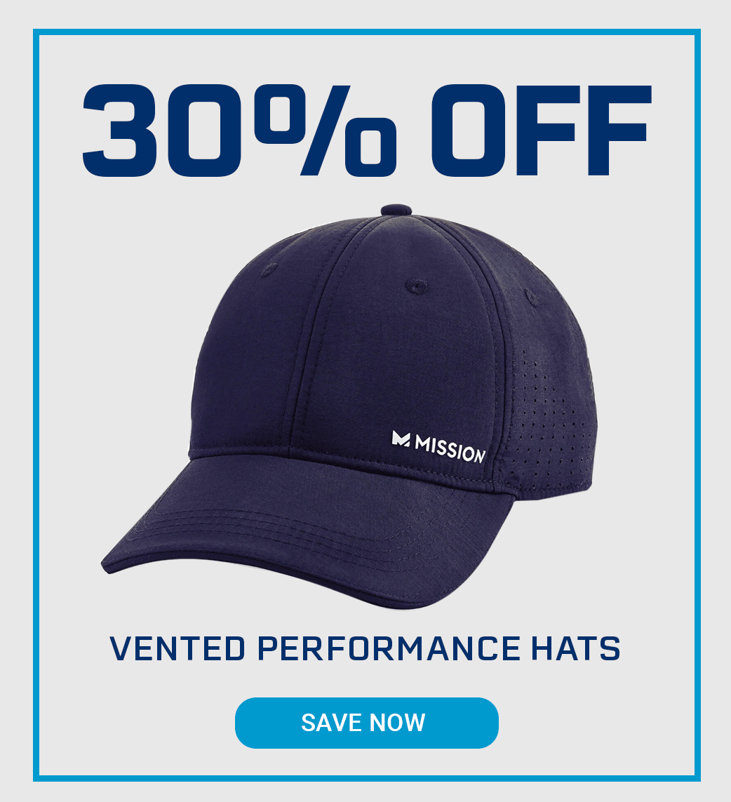30% OFF ALL VENTED PERFORMANCE HATs [SAVE NOW]