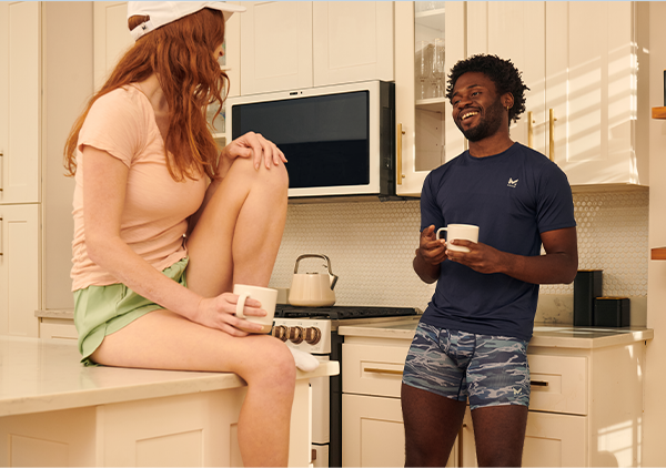 Image of Man & woman wearing Mission Boxer Brief