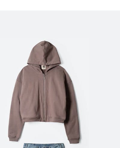 THE PERFECT ZIP UP HOODIE GRACE GRAY
