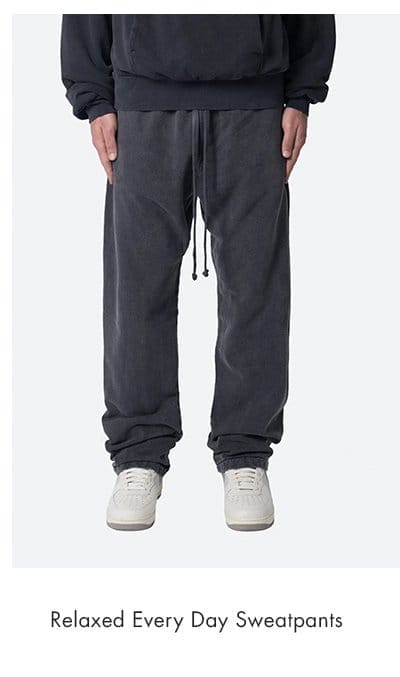 RELAXED EVERY DAY SWEATPANTS WASHED BLACK