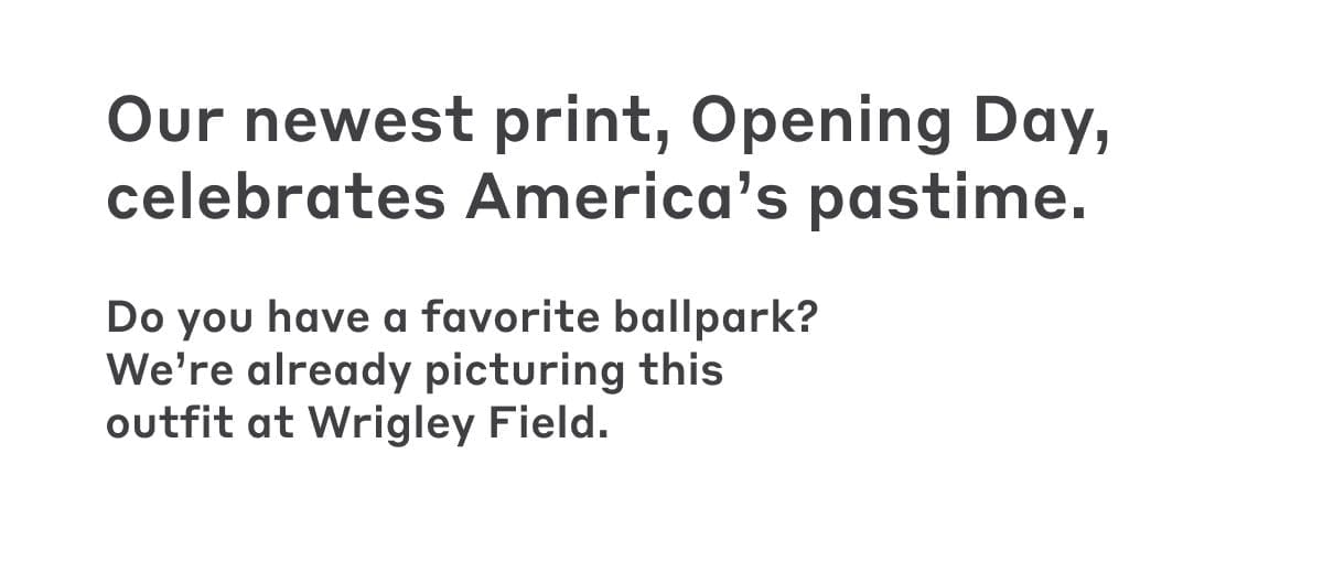 Our newest print, Opening Day, celebrates America’s pastime.