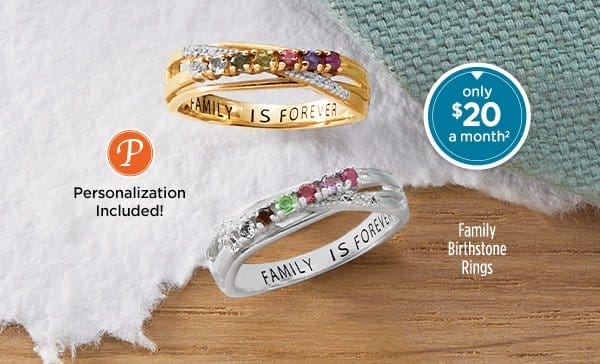 Photo of the Birthstone/Family Crossover Ring - only \\$20 a month