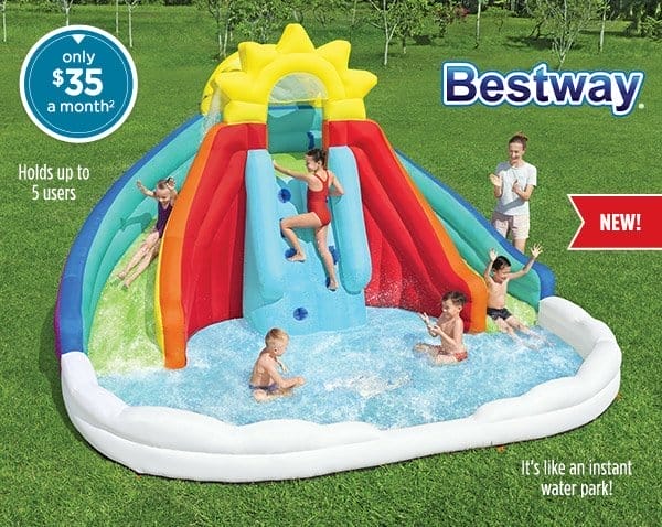 New! Bestway Let It Rainbow Mega Water Park - only \\$35 a month