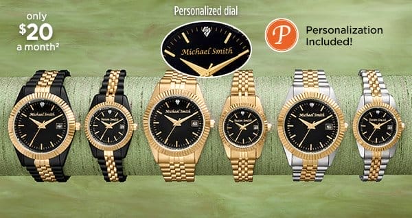 Photo of the Men's or Women's Personalized Watch with Diamond Accent - only \\$20 a month