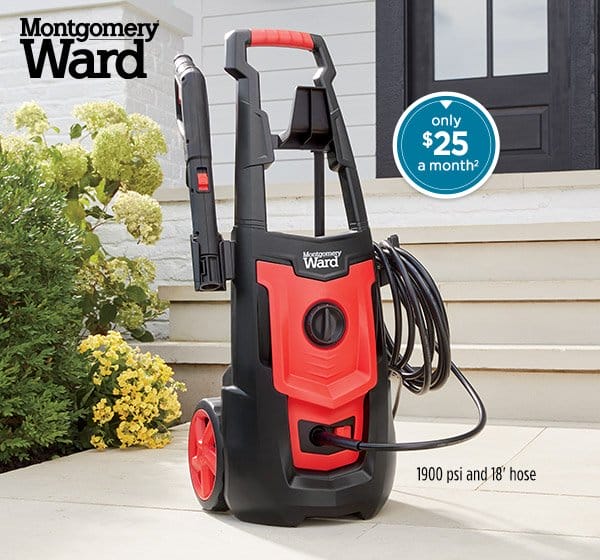 Photo of the Montgomery Ward 1900 PSI Electric Pressure Washer - only \\$25 a month