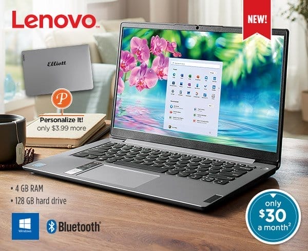New! Lenovo 14 in. IdeaPad Laptop - only \\$30 a month