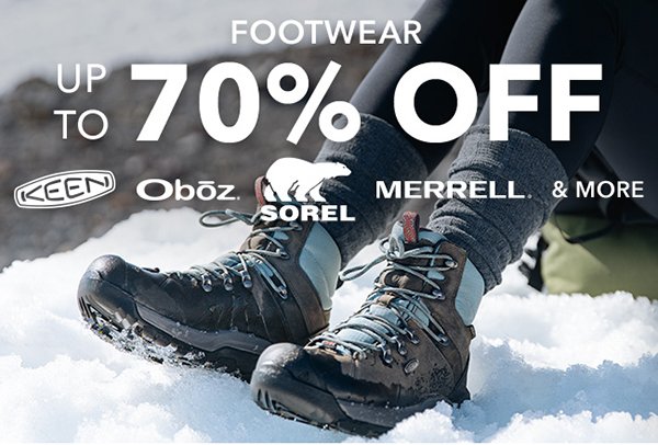 Footwear up to 70% off