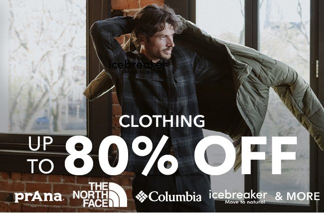Up to 80% off Clothing