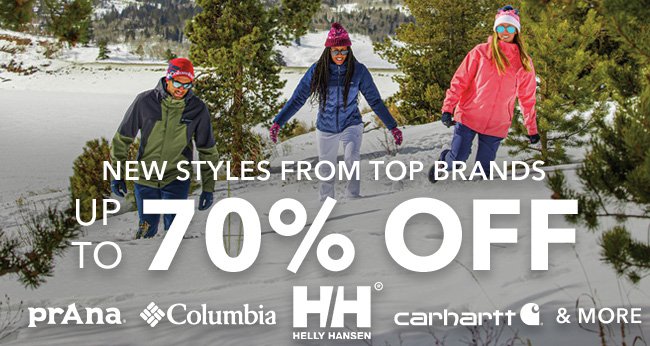 Up to 70% off Top Brands