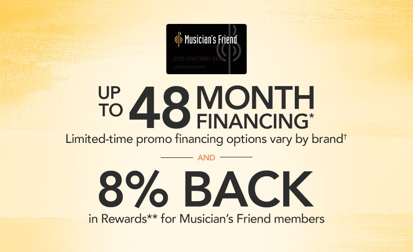 Up to 48-month financing. Limited-time Platinum card promo financing options vary by brand. 8% back in Rewards for MF members. Get details
