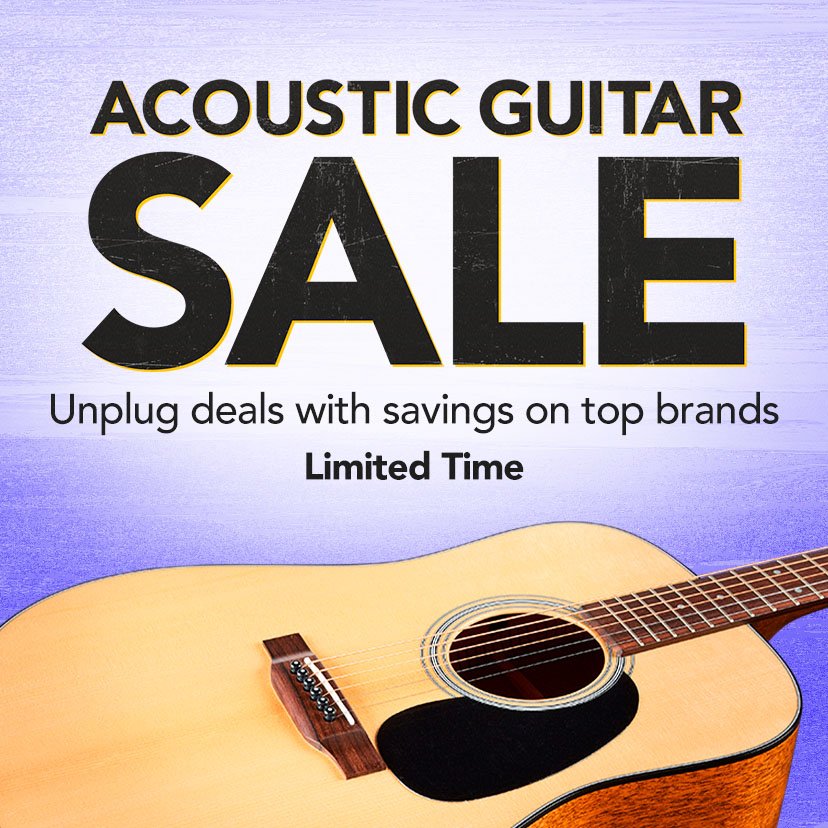 Acoustic Guitar Sale. Unplug deals with savings on top brands. Shop Now