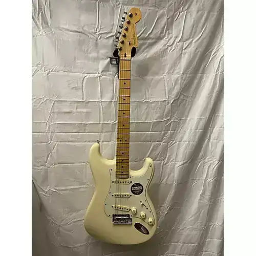 Used Fender American Standard Stratocaster Solid Body Electric Guitar Vintage White