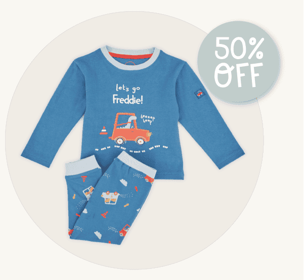 Personalised Blue Let's Go Jersey Pyjamas