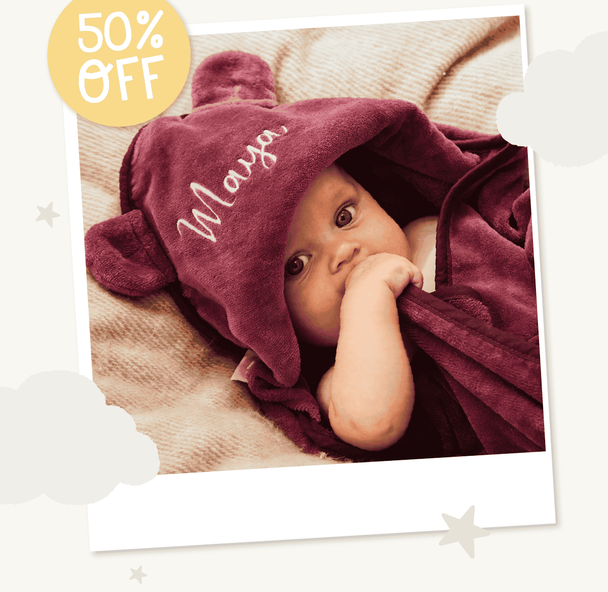 Personalised Berry Hooded Towel