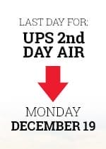 Last day for UPS 2nd DAY AIR - Thursday, December 19
