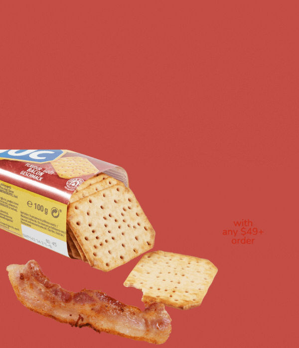 Free LU bacon-flavored biscuits >>