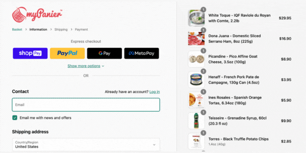 Easy, fast and secure checkout with multiple installments option