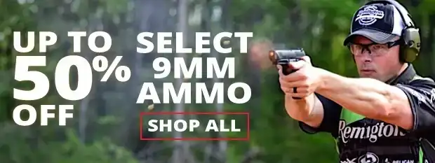Up to 50% Off Select 9MM Ammo Now!
