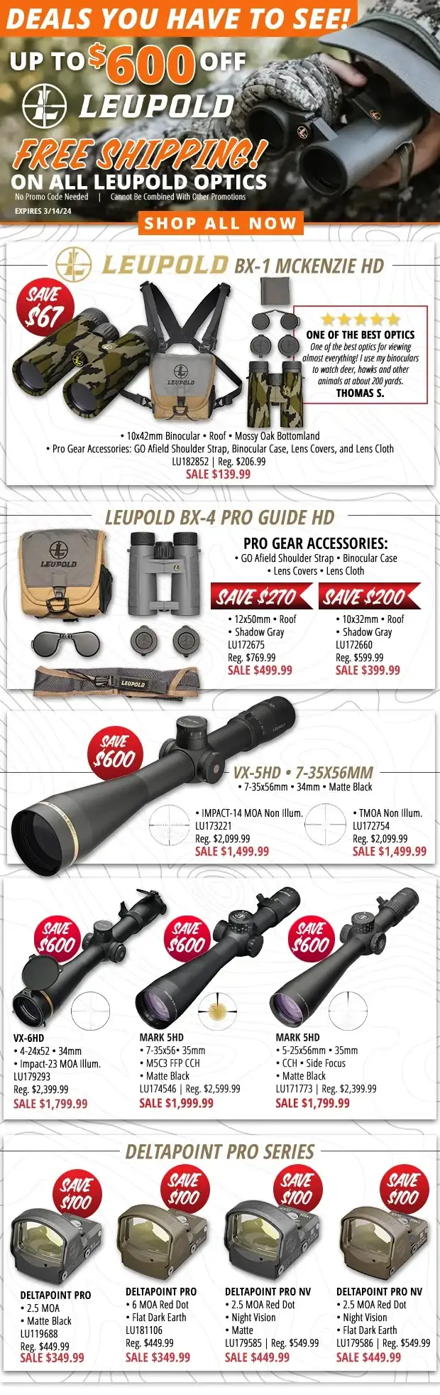 Up to \\$600 Off Leupold Optics!