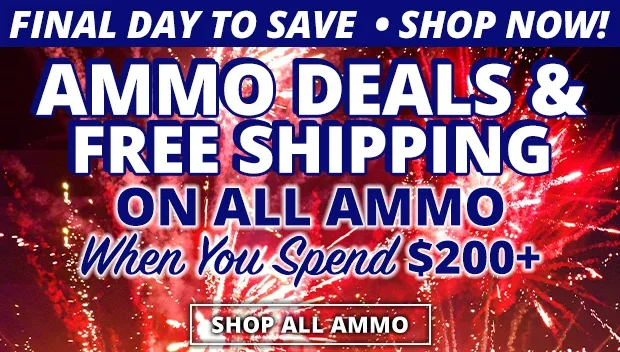 Final Day for Free Shipping on All Ammo When You Spend \\$200+ •\xa0Use Code FS231226 • Restrictions Apply