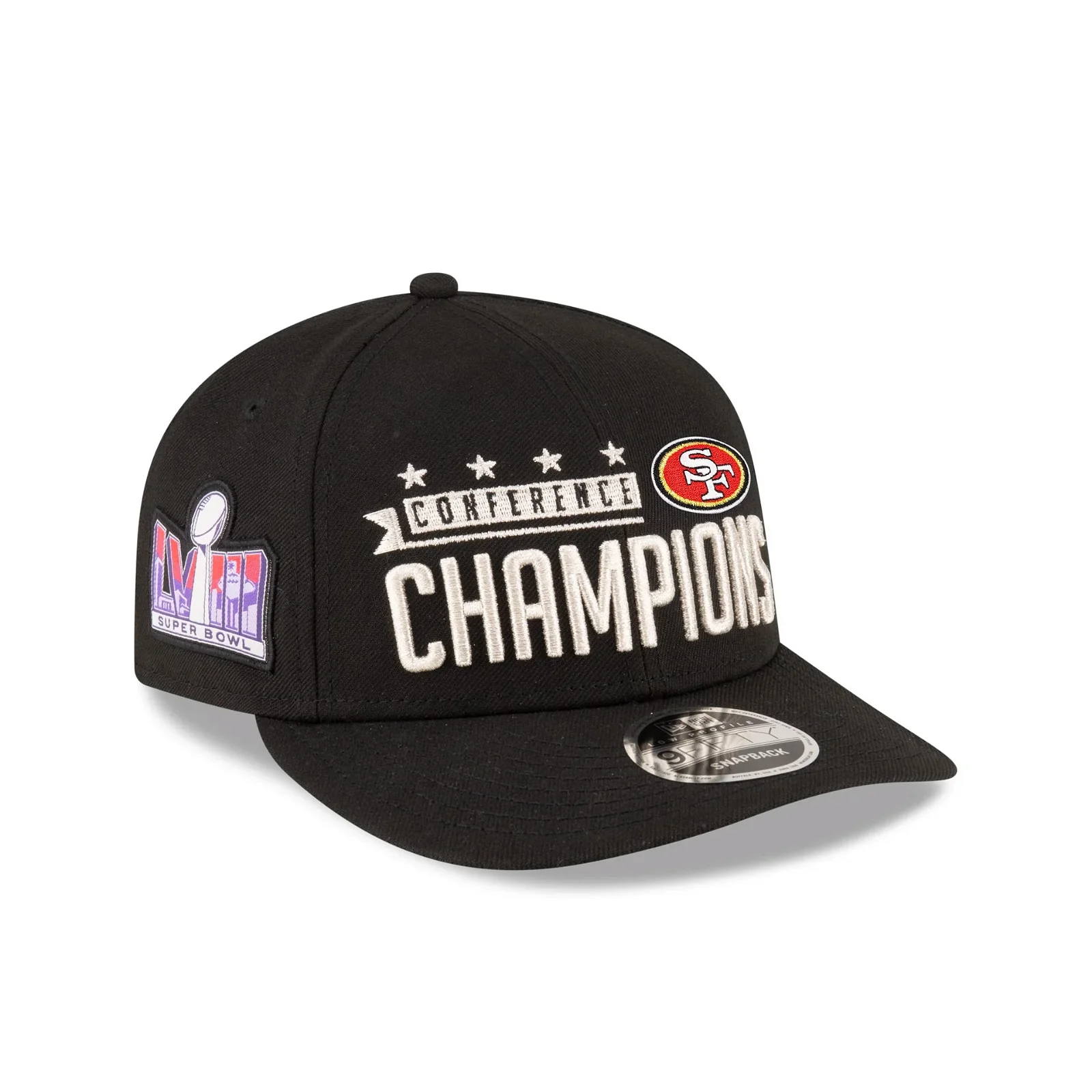 Image of San Francisco 49ers 2023 Conference Champions Locker Room Low Profile 9FIFTY Snapback Hat