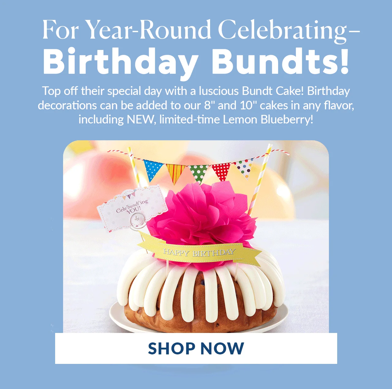 for year round celebrating - birthday bundts