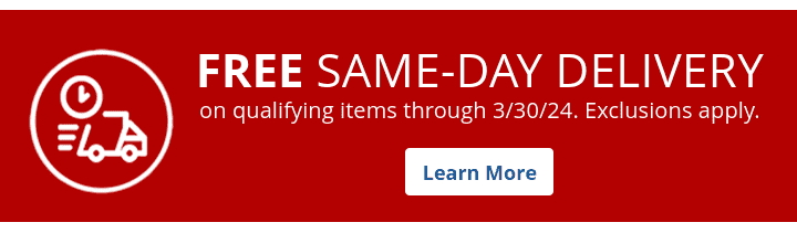 Free Same-day Delivery on qualifying items through 3/30