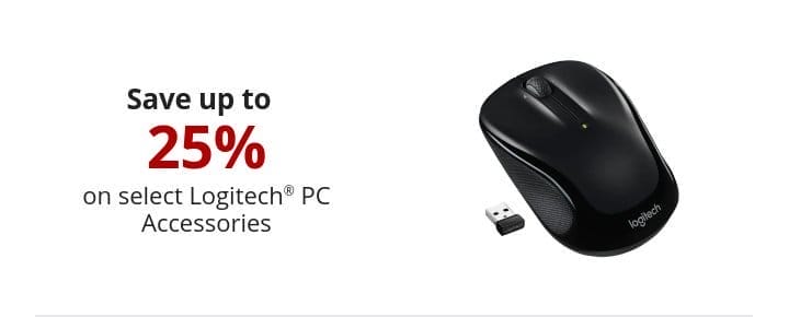 Save up to 0.25 on select Logitech® PC Accessories