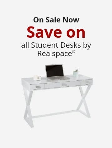 On Sale Now Save on all Student Desks by Realspace®