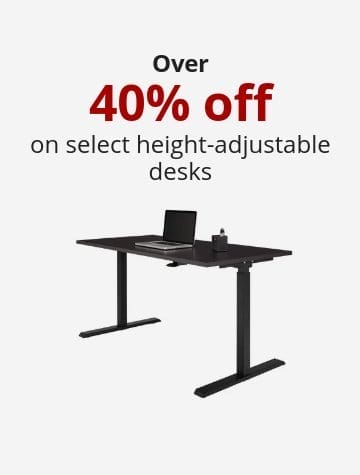 Over 40% off on select height-adjustable desks
