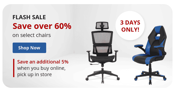 Flash Sale Save over 60% on select chairs