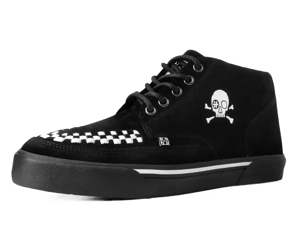 Image of Black Suede 5-Eye Pirate Sneaker