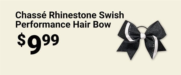 CHASSE RHINESTONE SWISH PERFORMANCE HAIR BOW