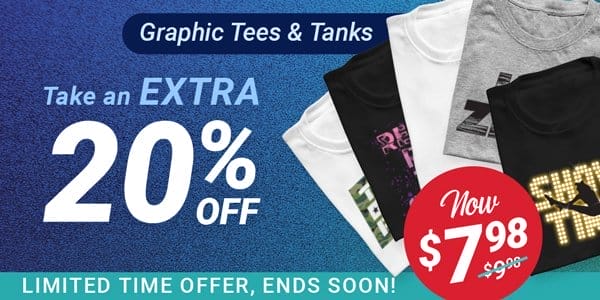Graphic Tees and Tanks Offer