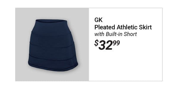 GK PLEATED ATHLETIC SKIRT WITH BUILT-IN SHORT