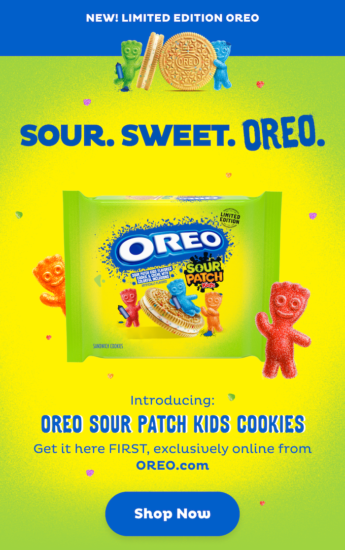 New Limited Edition OREO Sour Patch Kids Cookies