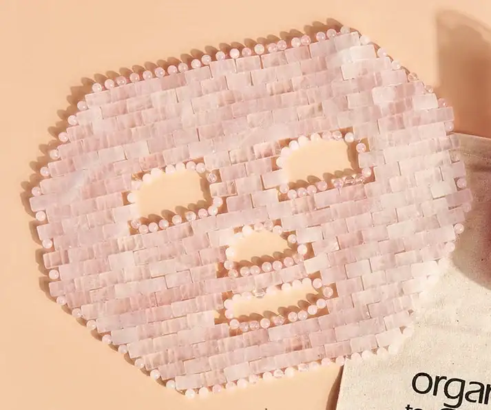 Image of Rose Quartz Crystal Gem Facial Mask For Self Care + Self Love