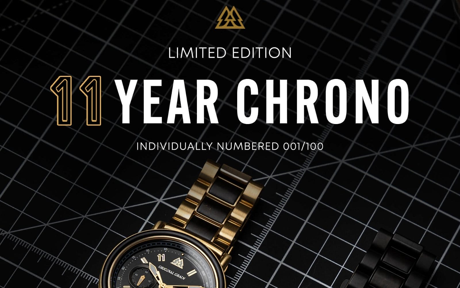 Original Grain's 11 Year Anniversary Chronographs are now available