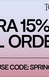 last day to save more. extra 15% off* all orders. use code: spring. shop women
