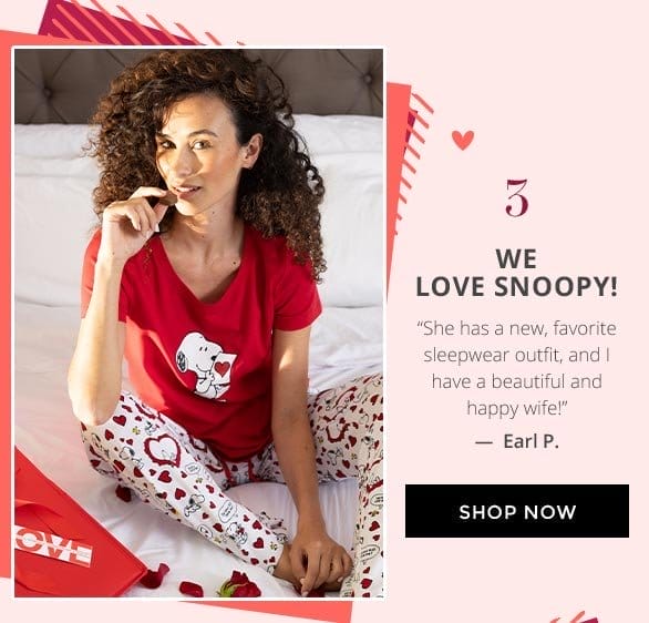 Snoopy's Valentine Pajamas