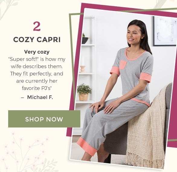 Cozy Capri Pajama Set - Gray