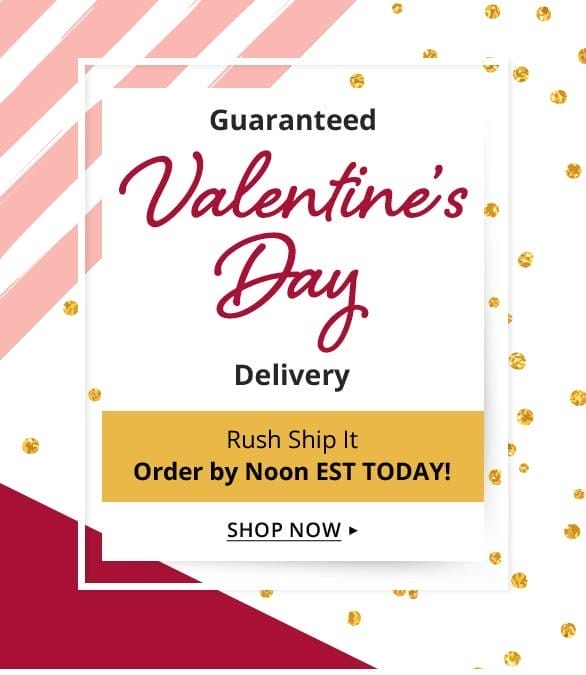 Guaranteed Valentine's Delivery Rush Ship It Order by Noon EST TODAY!