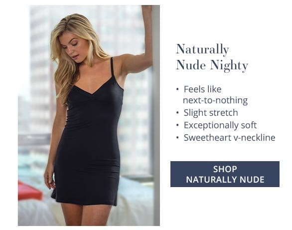 Naturally Nude Chemise - Solid Black
