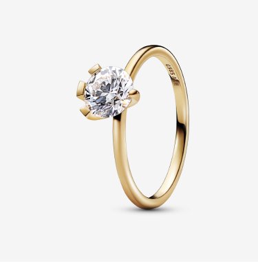 Pandora Nova Lab-grown Diamond Asymmetric Ring 0.50 carat tw 14k Gold