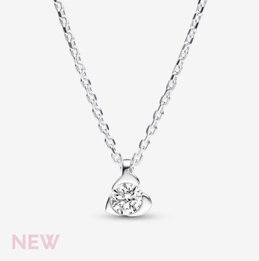 Pandora Talisman Sterling Silver Lab- grown Diamond Heart Pendant Necklace