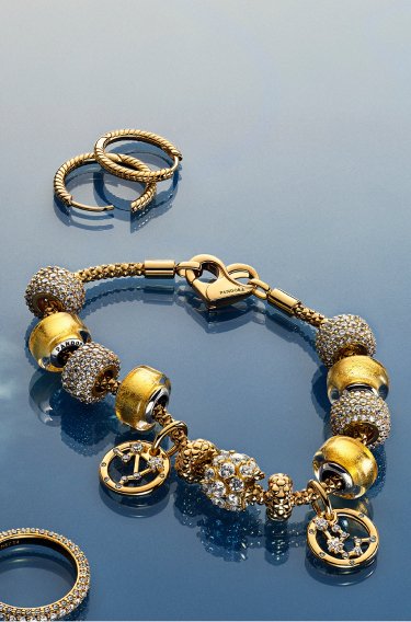 Gold Bracelet with Zodiac Charms