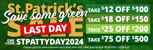 St. Patrick's SAVE SOME GREEN Sale!